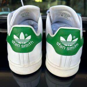 Adidas Stan Smith White and Green Sneakers